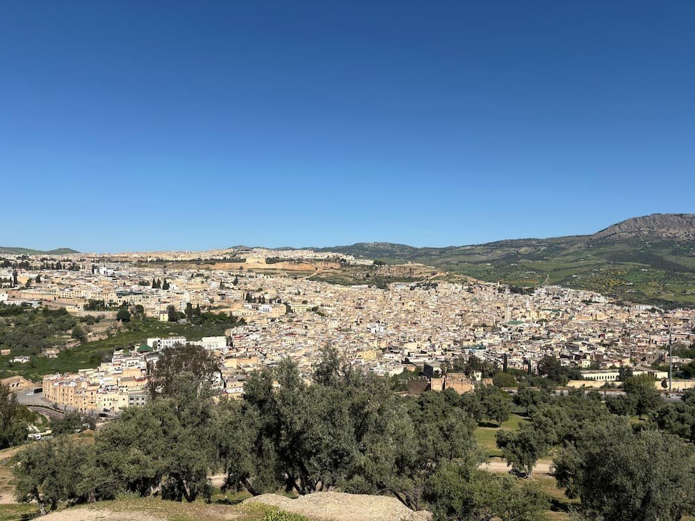 Panoramic view of Fes city during a Marrakech to Fes 3 Day desert journey