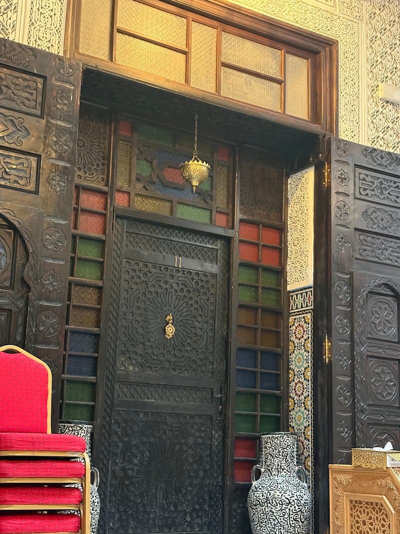 Traditional Moroccan door design seen on a Marrakech to Fes cultural desert tour